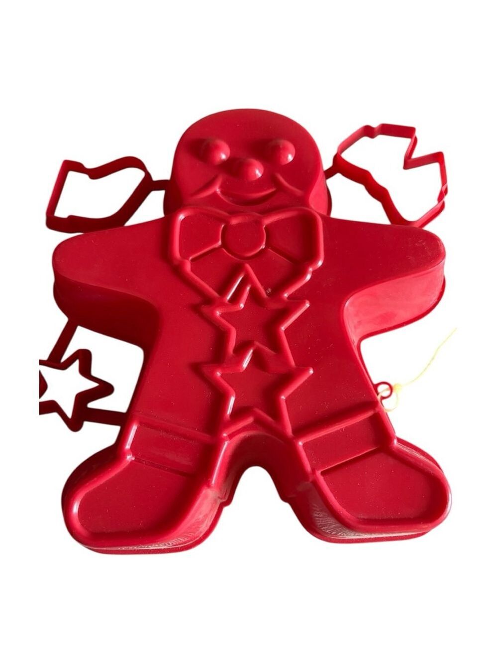 Gingerbread Man Bakeware Large Size Red